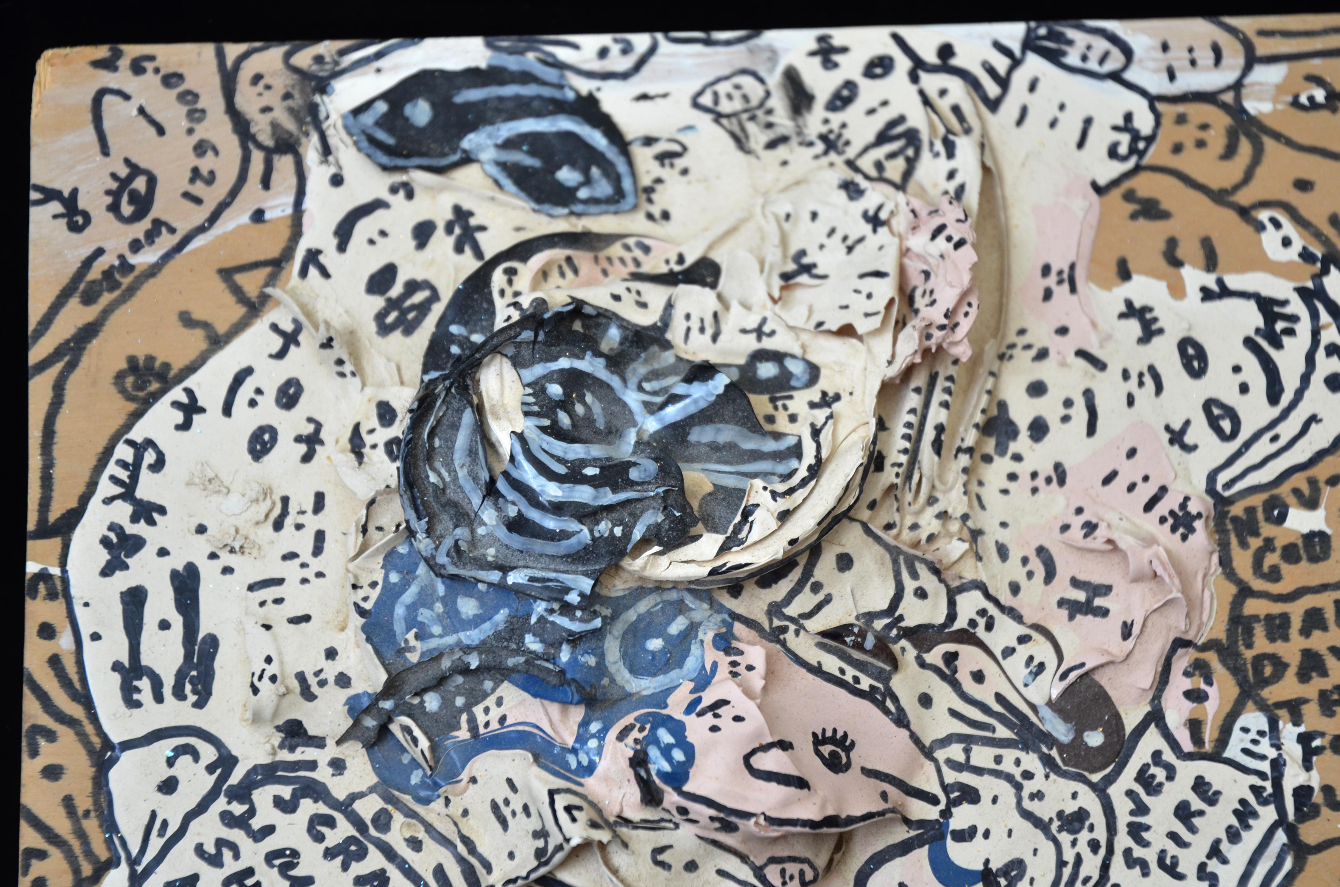 Rev. Découpage mural en bois peint de Howard Finster, 1992 en vente 3
