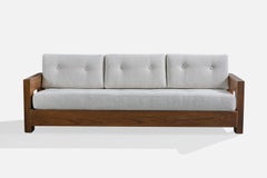 Howard Furniture, Sofa, Oak, Fabric, USA, 1950s