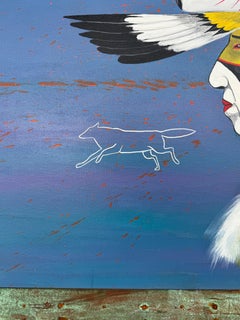 Howard Gorman Comanche Lone Wolf Oil on Canvas 33.5" x 27.5:"