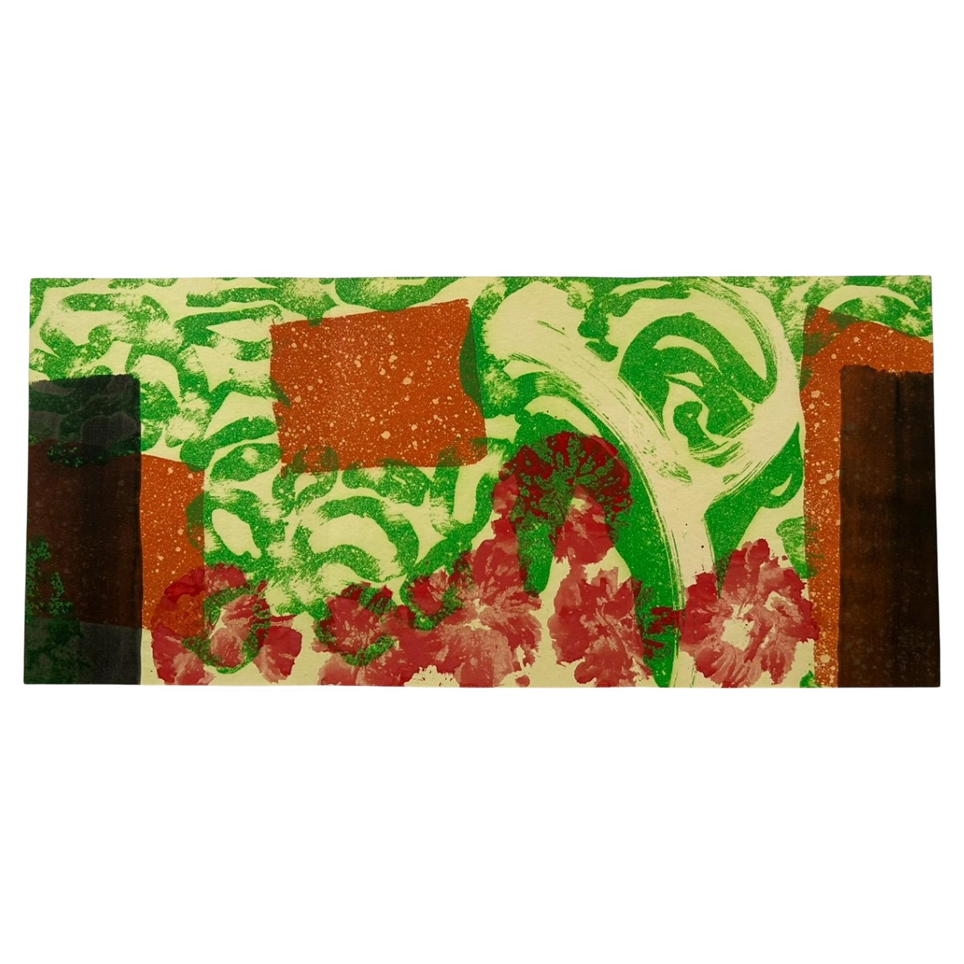 Howard Hodgkin - Gravure en édition limitée "La chambre d'hôpital était étouffée par les fleurs".