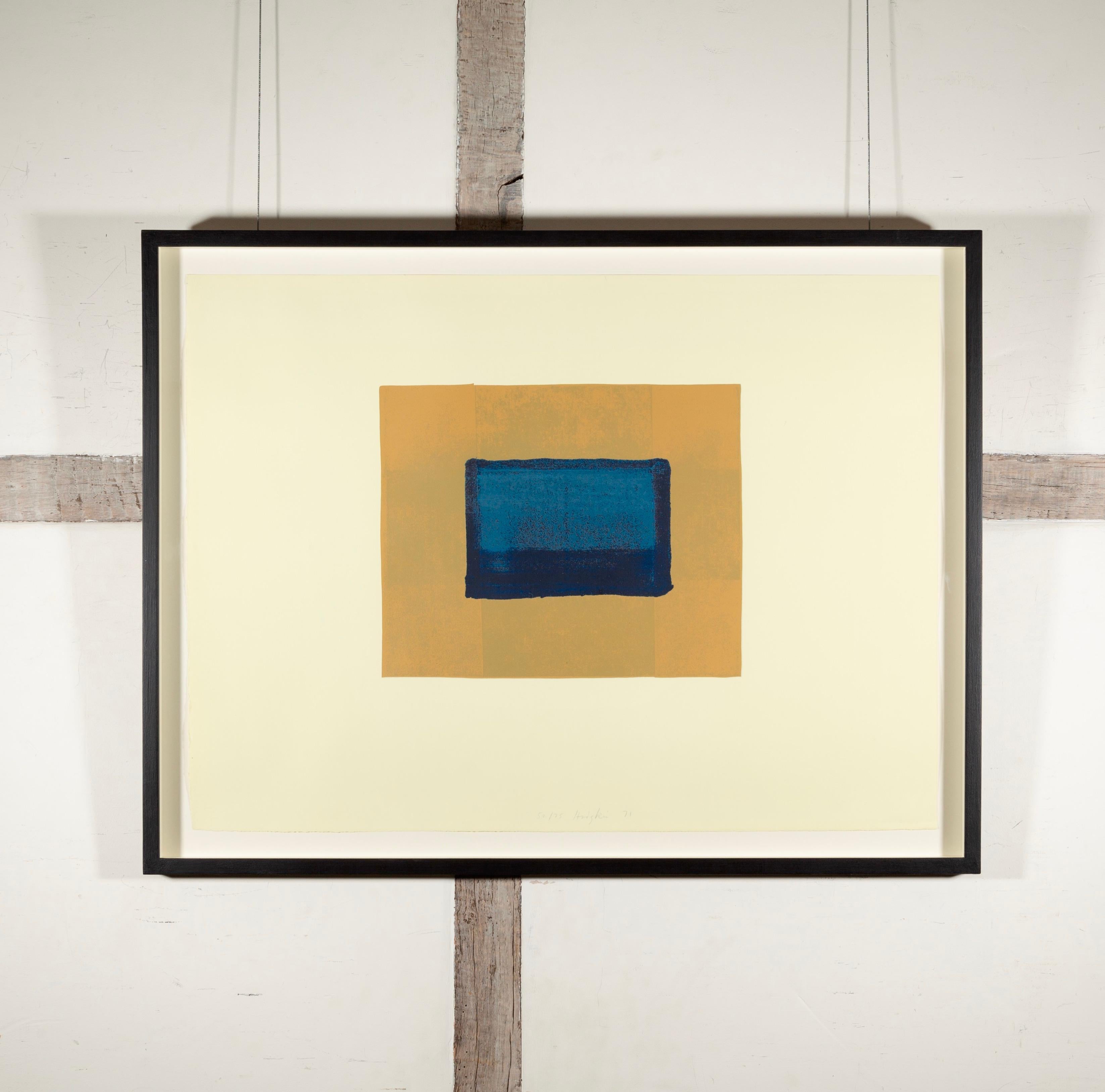 A, Aus indianischer Sicht (Heenk 11) - von Howard Hodgkin, Brown + Blue Screenprint im Angebot 1