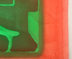 A Furnished Room Howard Hodgkin, colorful abstract red green interior scene