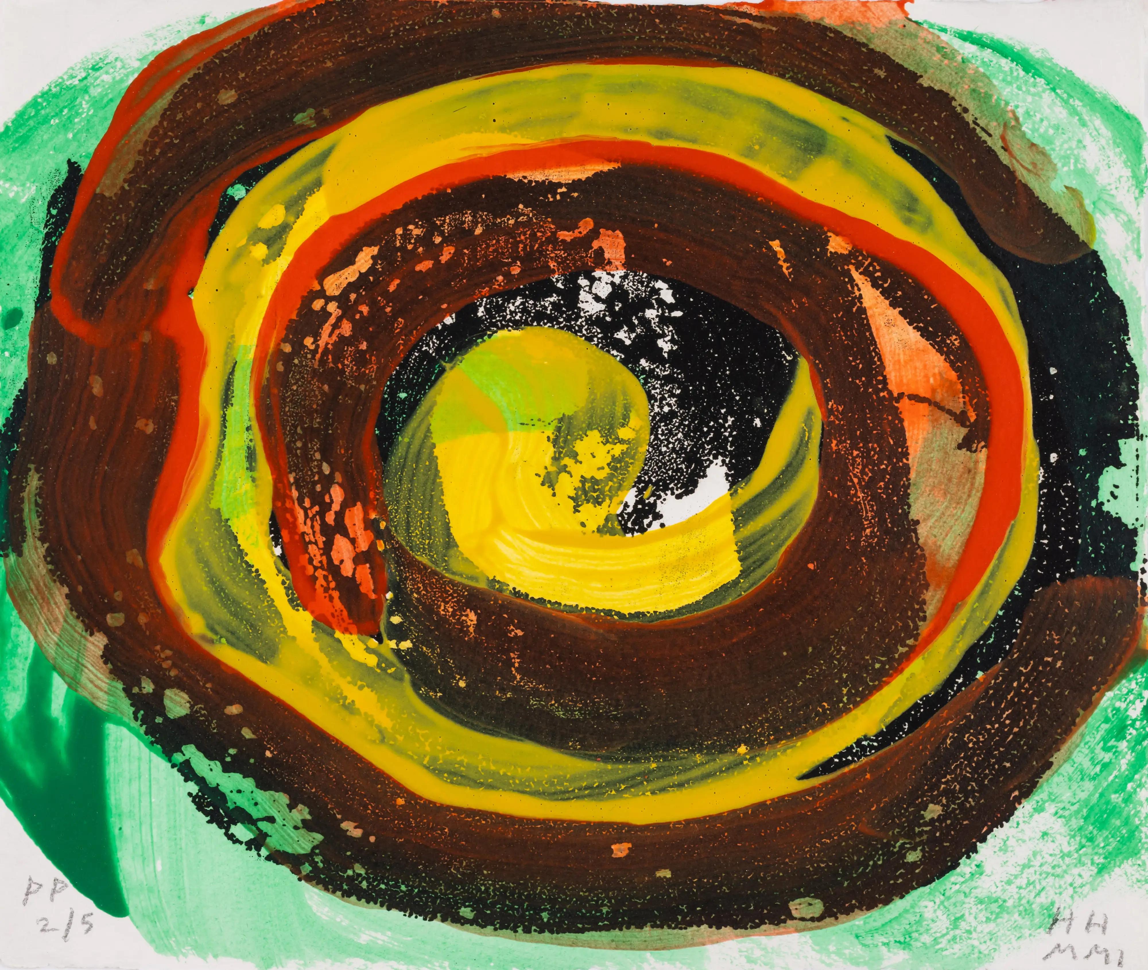 Away -- Print, Etching, Hand-coloured, Abstract Art by Howard Hodgkin