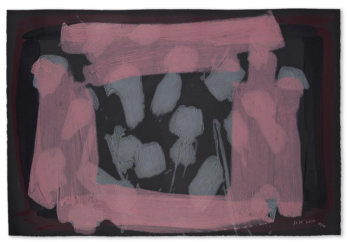 Howard Hodgkin Abstract Print - Black Blush