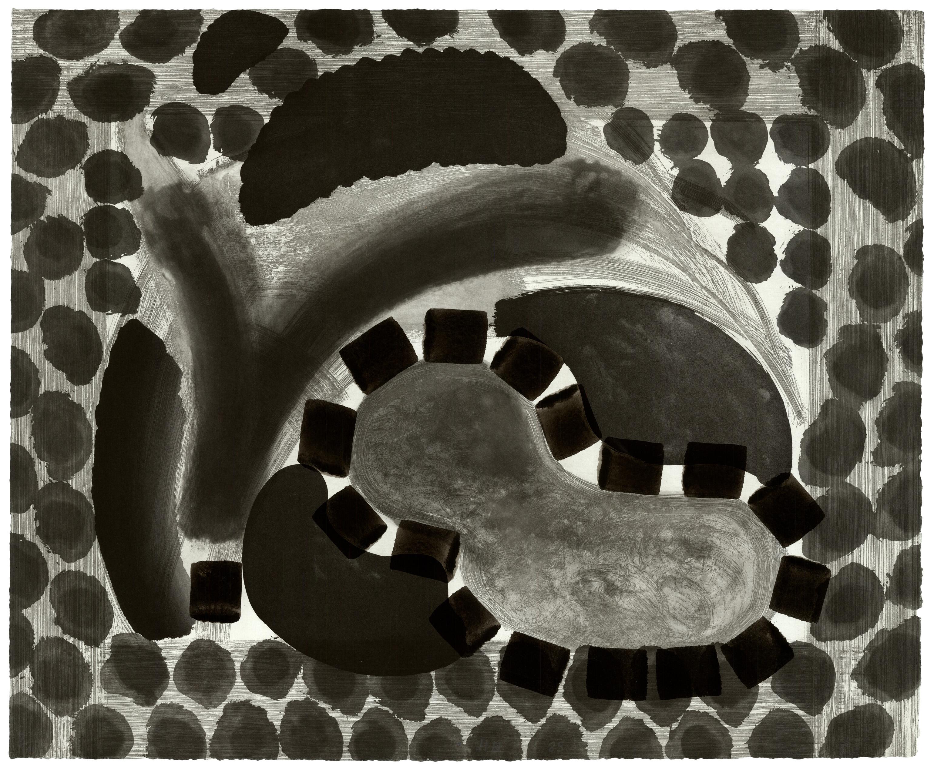 La piscina de David de noche - Grabado, Arte abstracto, Arte contemporáneo, Aguafuerte, Hodgkin - Print de Howard Hodgkin