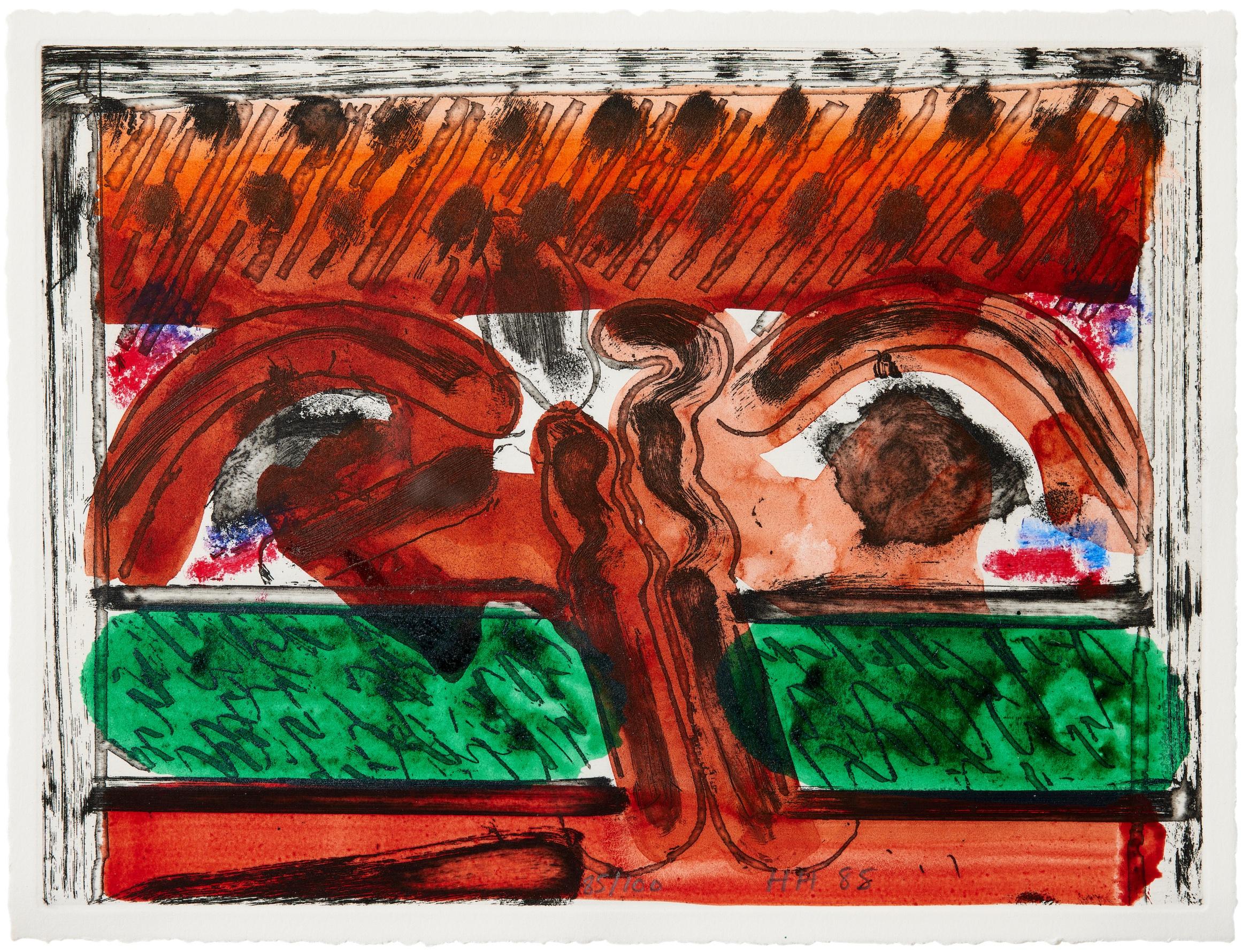 DH in Hollywood -- Print, Etching, Contemporary by Howard Hodgkin