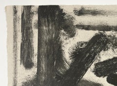 Here we are in Croydon by Howard Hodgkin abstract black white rare uncolored