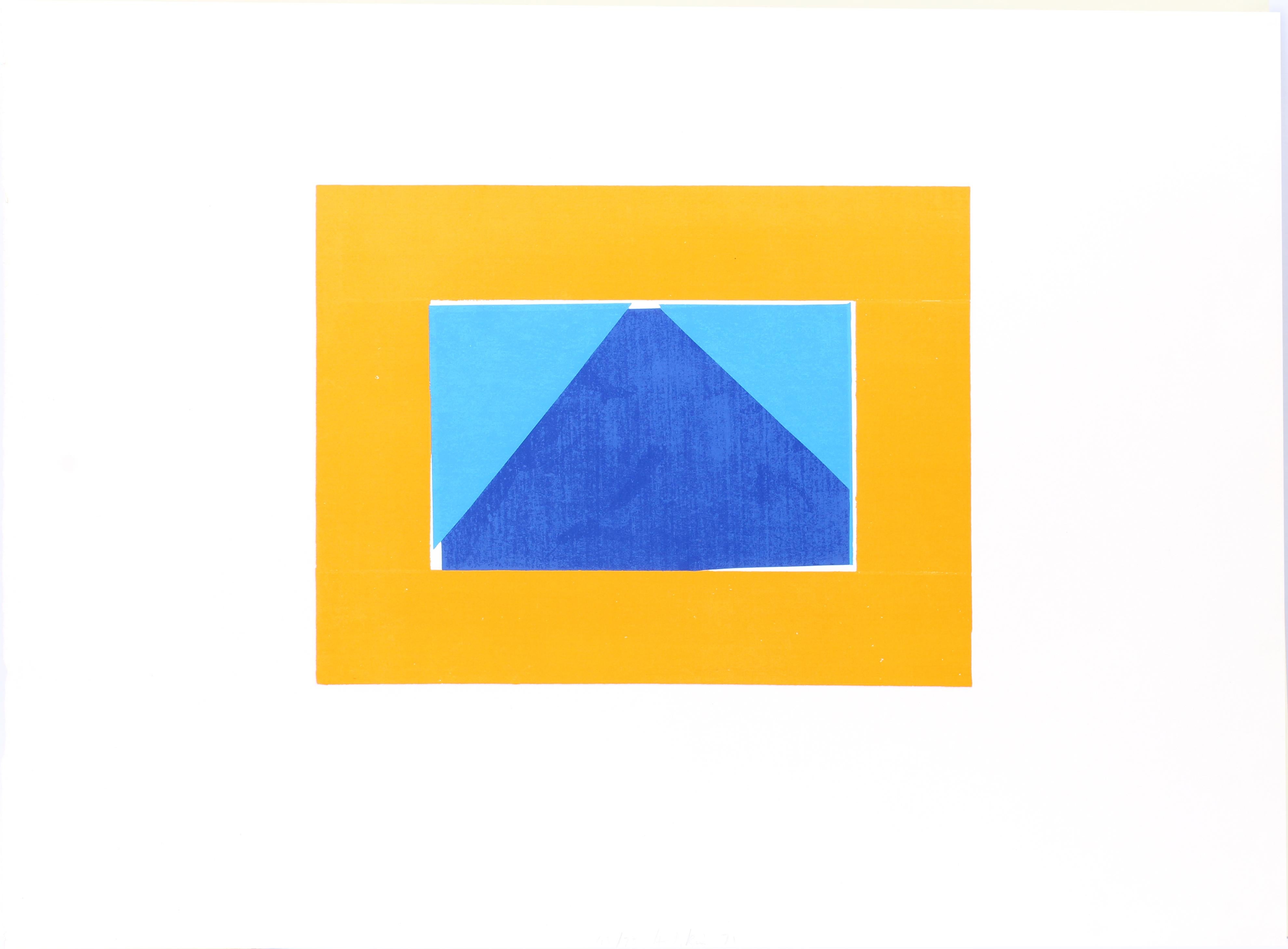Indian View C, 1971
Screenprint in colors
22 4/5 × 30 7/10 in
58 × 78 cm
Edition 1/75 + 1AP

Howard Hodgkin became a prominent figure in British art in the 1970s for painting on wooden supports such as drawing boards and door frames instead of