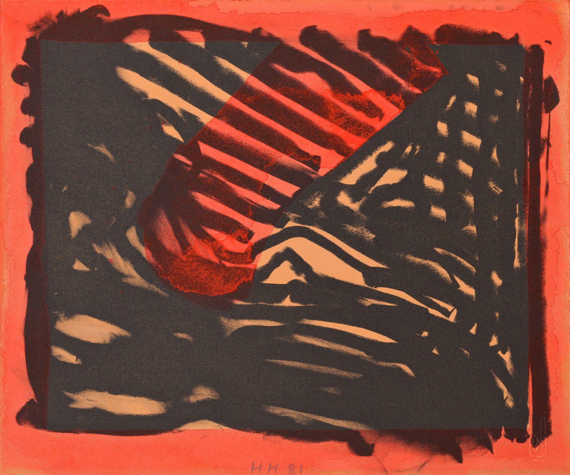 Artist/Designer; Manufacturer: Howard Hodgkin (British, 1932-2017)
Marking(s); notes: signed, blind stamp, #8972, 81-271; ed. 55/100; 1981
Materials: lithograph
Dimensions (H, W, D): 10.25"h, 12.5"w (work is not framed)
Additional Information: