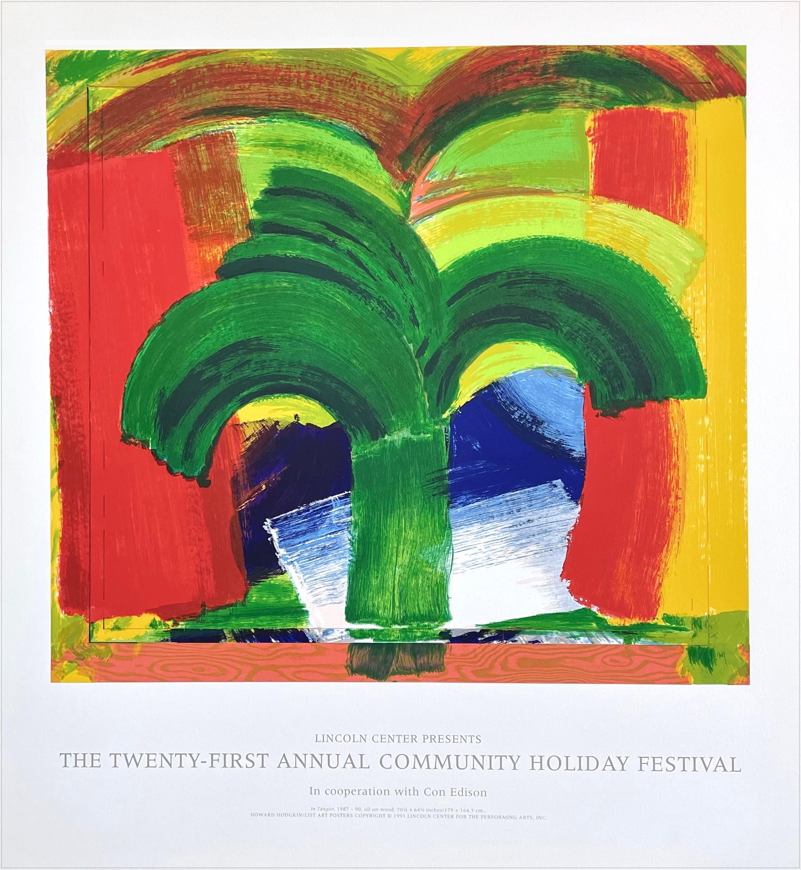 Landscape Print di Howard Hodgkin - IN TANGIER Limited Edition Hand Printed Serigraph, Abstract Palm Tree, Morocco