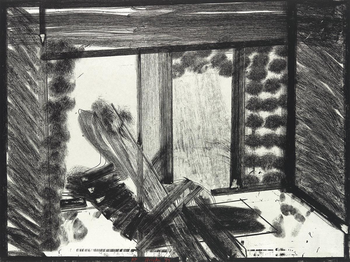 In The Museum Of Modern Art (Set of 4) - Print by Howard Hodgkin
