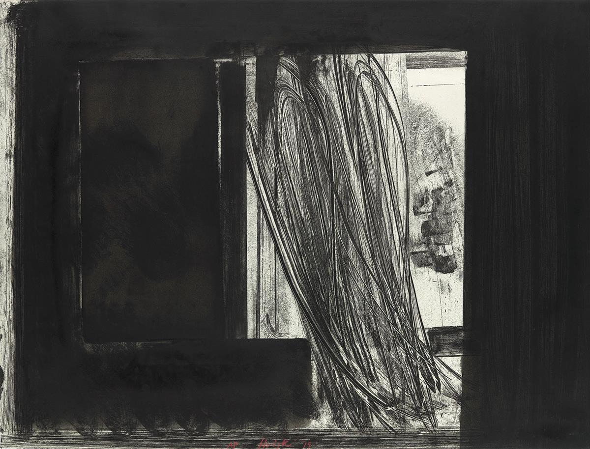 In The Museum Of Modern Art (Set of 4) - Black Abstract Print by Howard Hodgkin