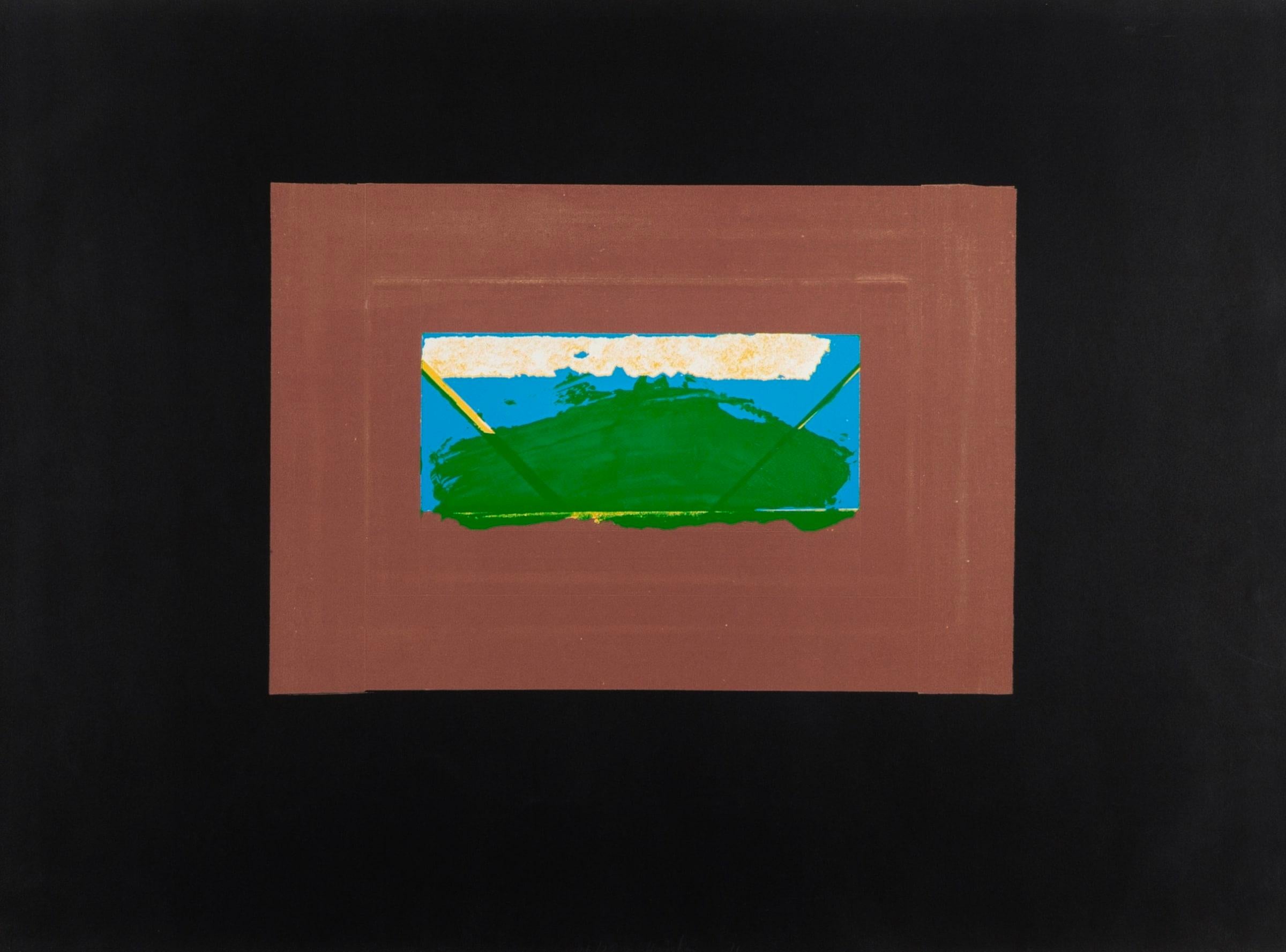 Vista indiana G di Howard Hodgkin, 1971

Informazioni aggiuntive:
Medium: serigrafia a colori su J. Greene & Greene, stampata ai bordi
22 7/8 x 30 1/2 in
58 x 77.5 cm
firmata, datata e numerata 46/75 a matita

Hodgkin è nato a Londra ed è cresciuto