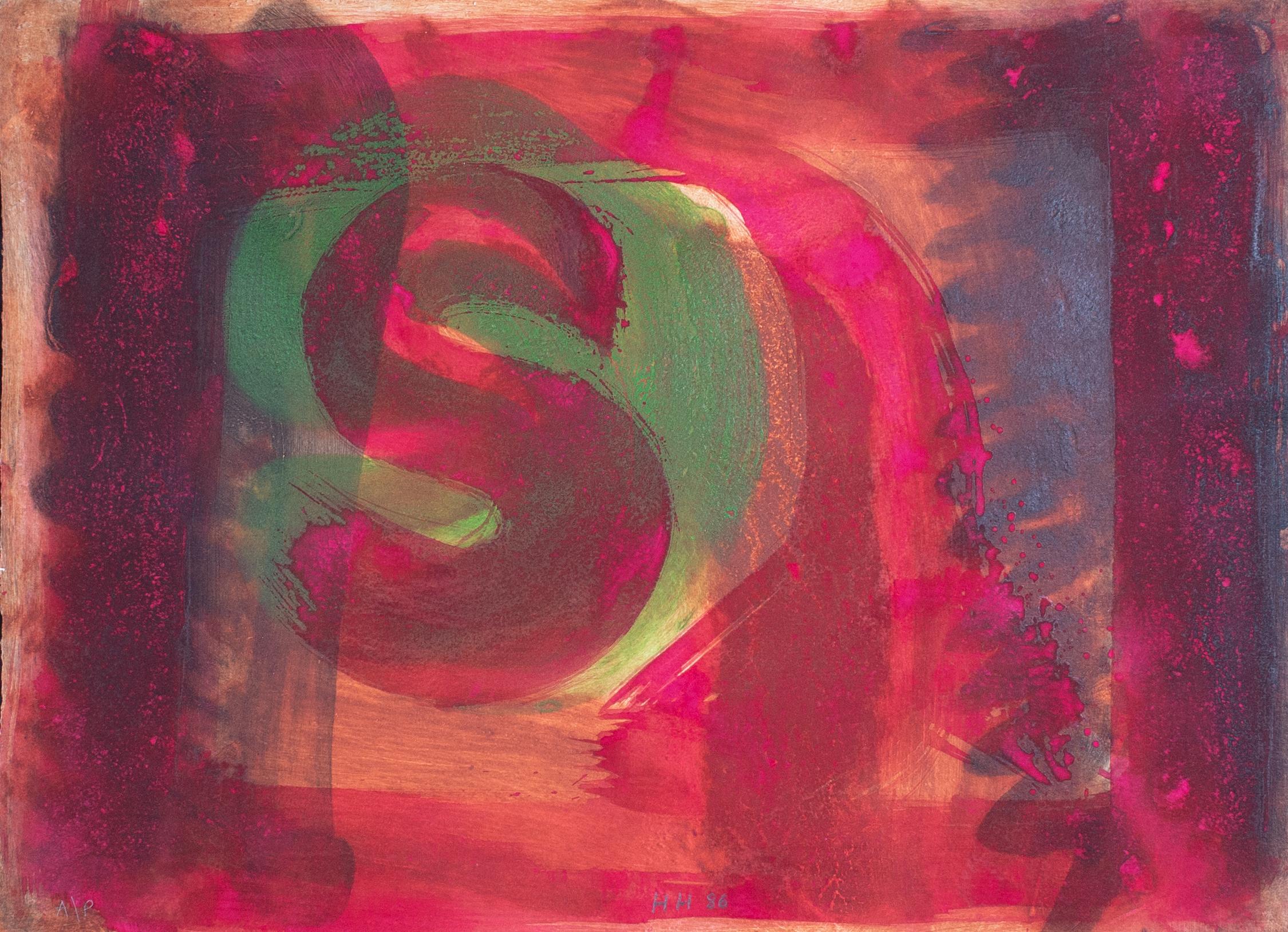 Howard Hodgkin Abstract Print – Listening Ear (auch rotes Listening Ear genannt)