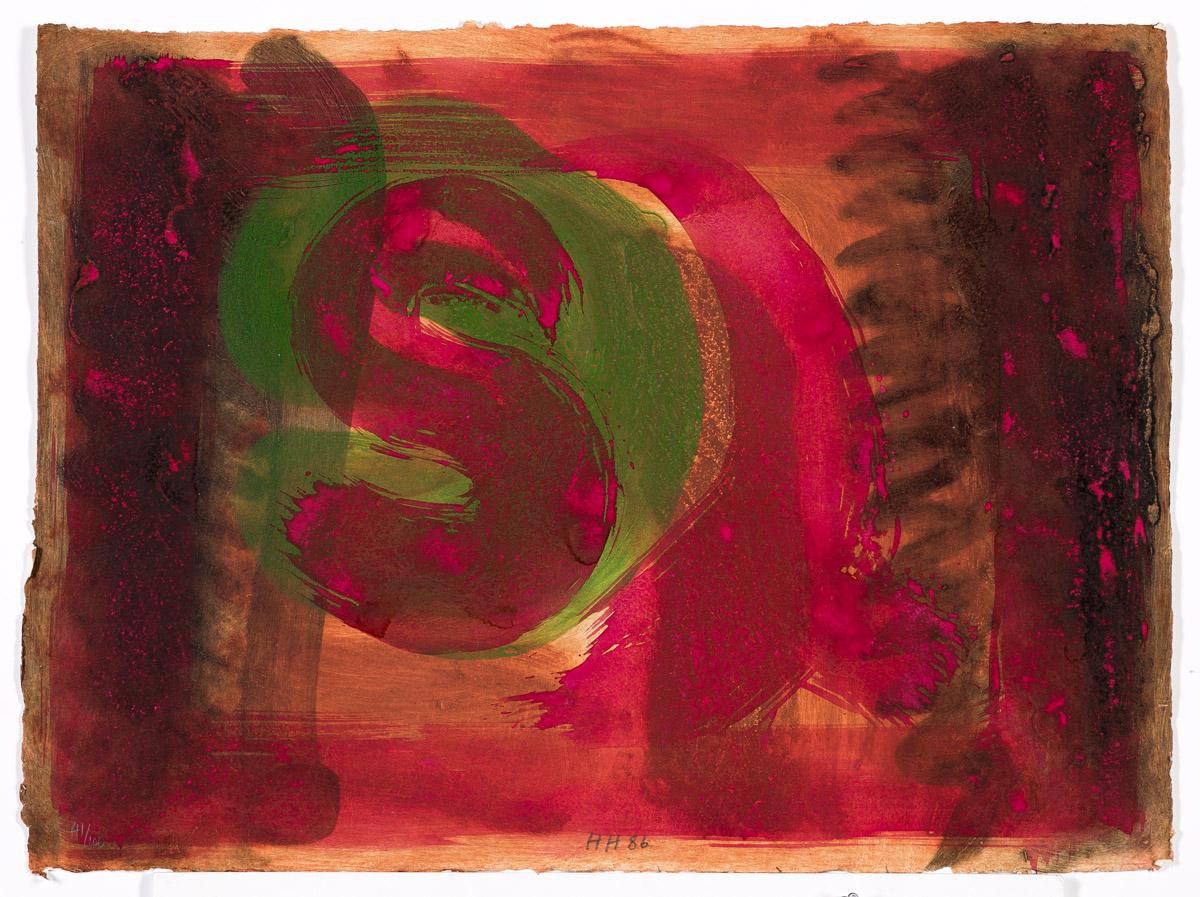 Howard Hodgkin Abstract Print - Listening Ear (Red)