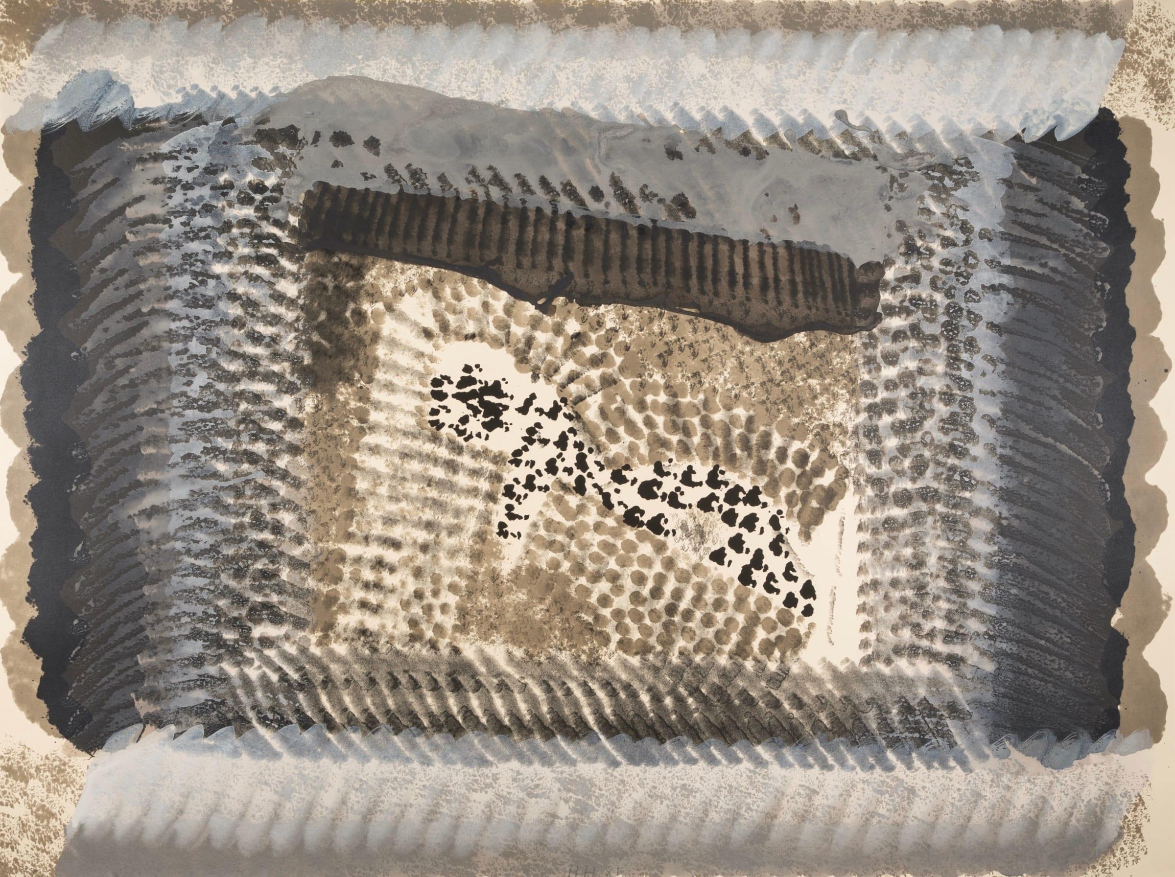 One Down von Howard Hodgkin, 1981-2

Zusätzliche Informationen:
Medium: Lithografie mit Handkolorierung in Gouache
91,4 x 121,9 cm
36 x 48 Zoll
signiert, datiert und nummeriert mit Bleistift

Hodgkin wurde in London geboren und wuchs in Hammersmith