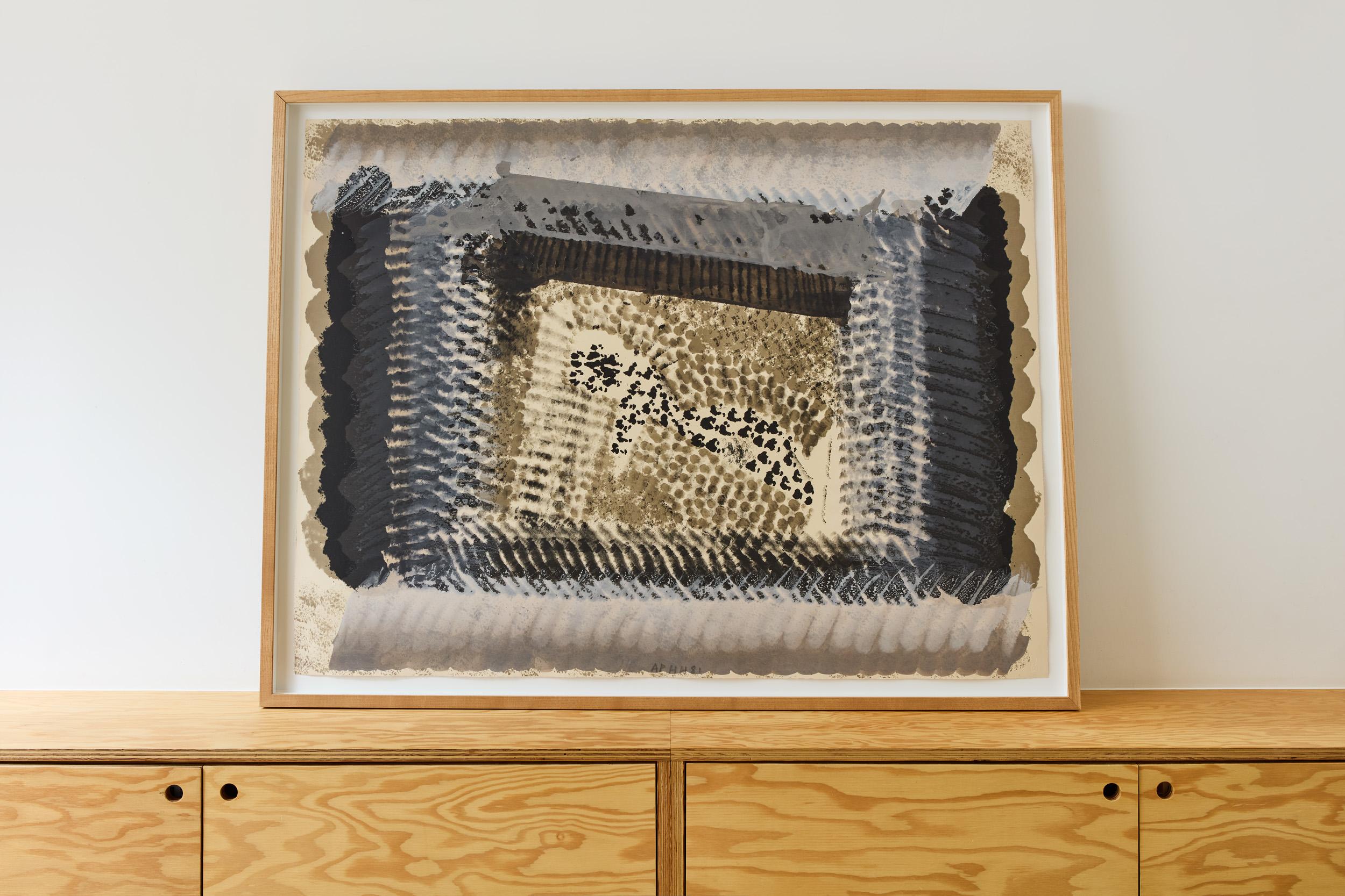One Down -- Grabado, litografía, coloreado a mano, arte abstracto de Howard Hodgkin