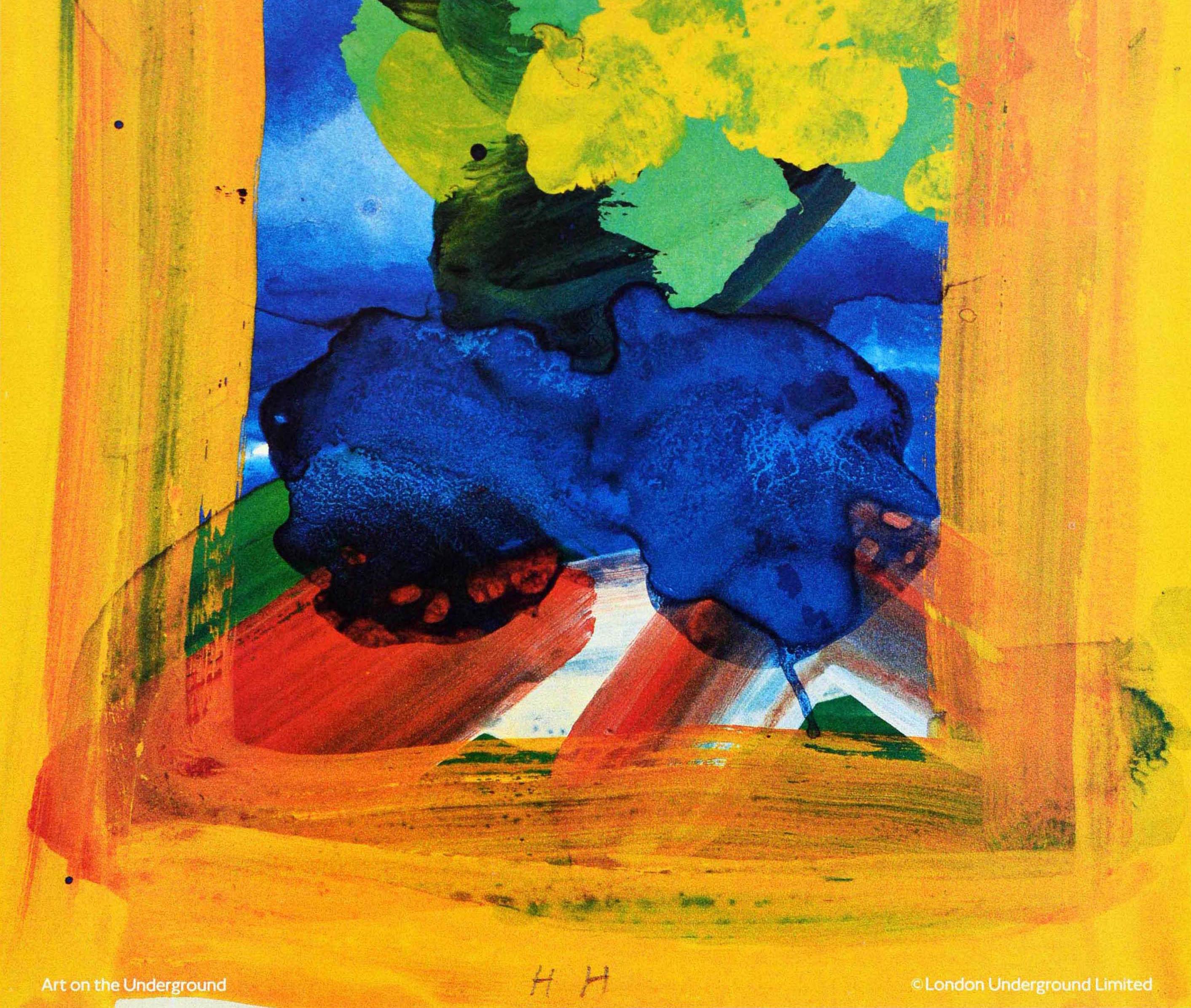 Original Vintage London Underground Poster Highgate Ponds Howard Hodgkin Art LT For Sale 1