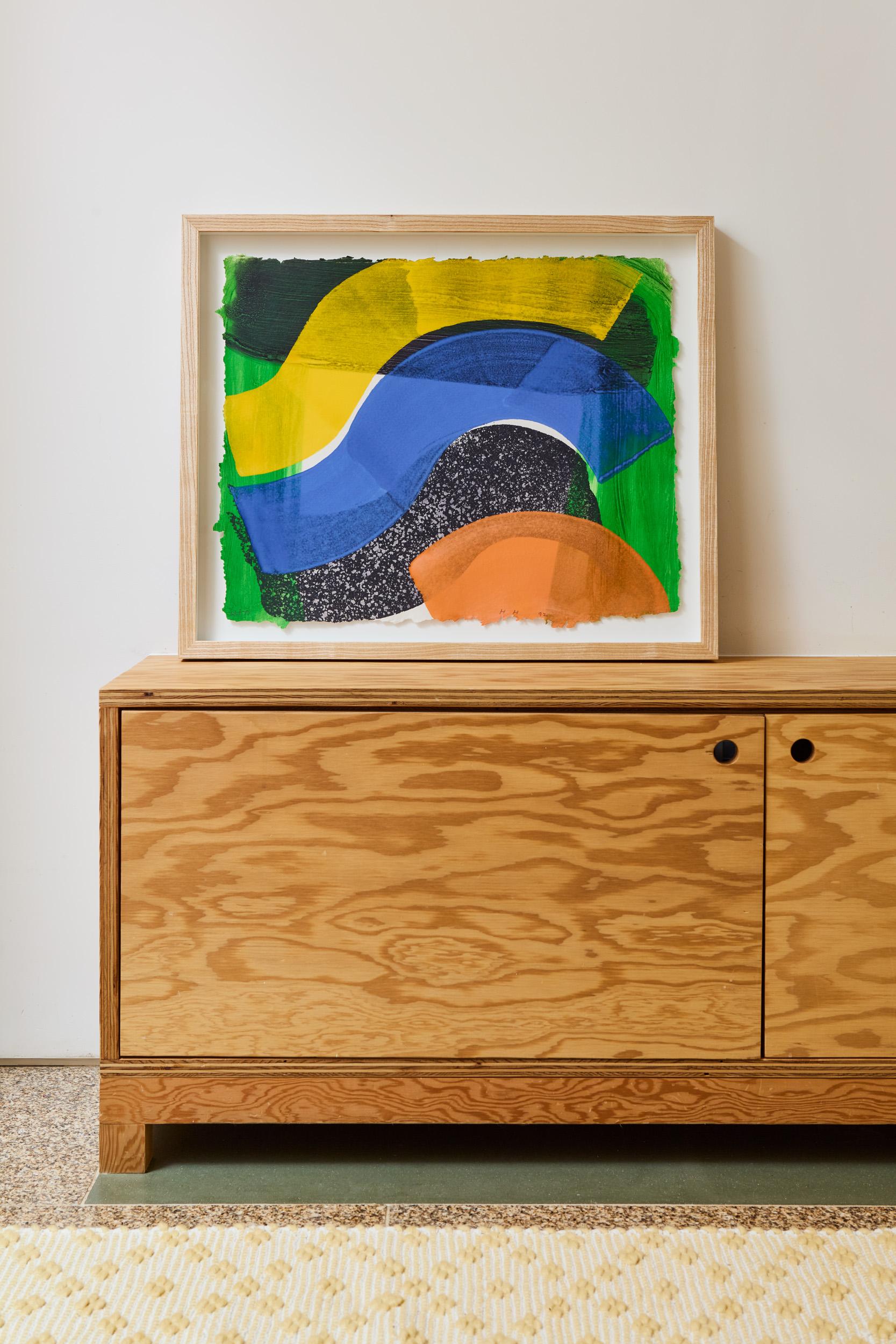 Sacar más banderas -- Aguafuerte, Aguatinta, Grabado, Arte abstracto de Hodgkin