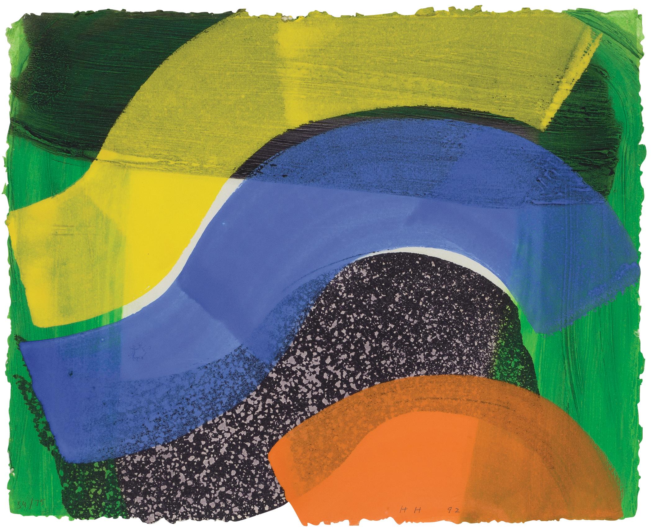 Howard Hodgkin Abstract Print - Put Out More Flags - print etching aquatint abstract art contemporary art