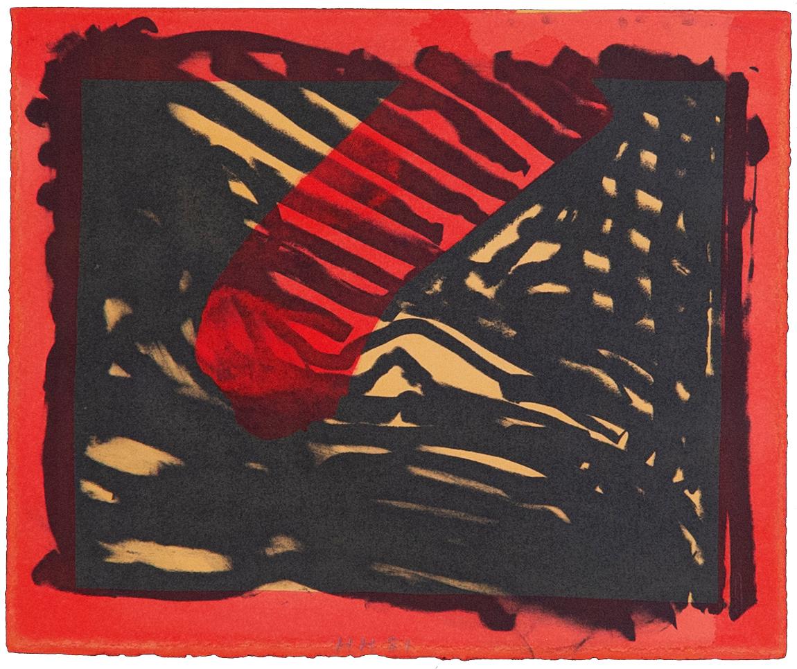 Abstract Print Howard Hodgkin - Oeil rouge