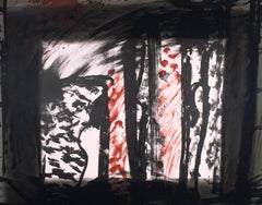 Sand Howard Hodgkin abstract sepia black and white earth tone painting print