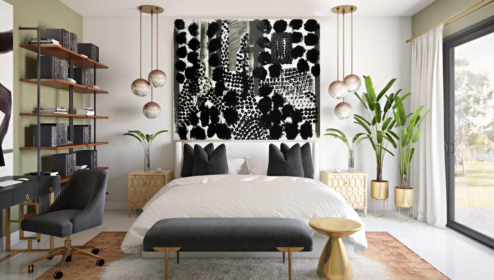 Souvenir, Howard Hodgkin: large scale black white gray abstract interior scene  For Sale 9