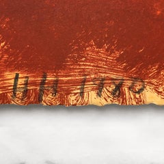 Those... Plants Howard Hodgkin red orange green etching watercolour gouache