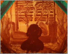Esos... Plantas Howard Hodgkin rojo naranja verde aguafuerte acuarela aguada