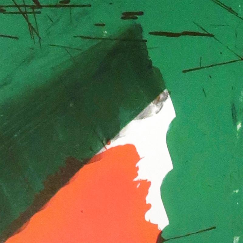Welcome (Commissioned by Andy Warhol for Olympics): abstract red and green  - Abstract Print by Howard Hodgkin