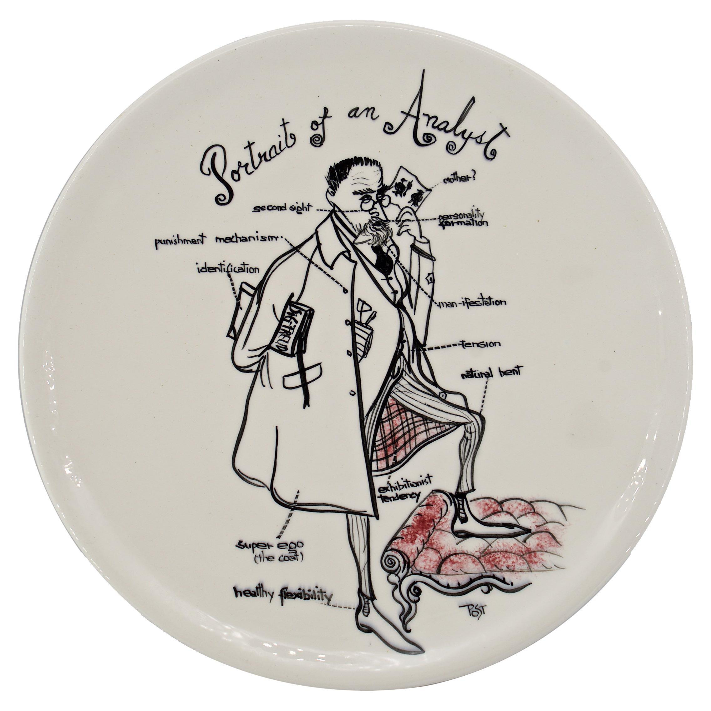 Howard Howie Post Dibujo animado Placa Arte de Sigmund Freud, Anthro DC Comics en venta