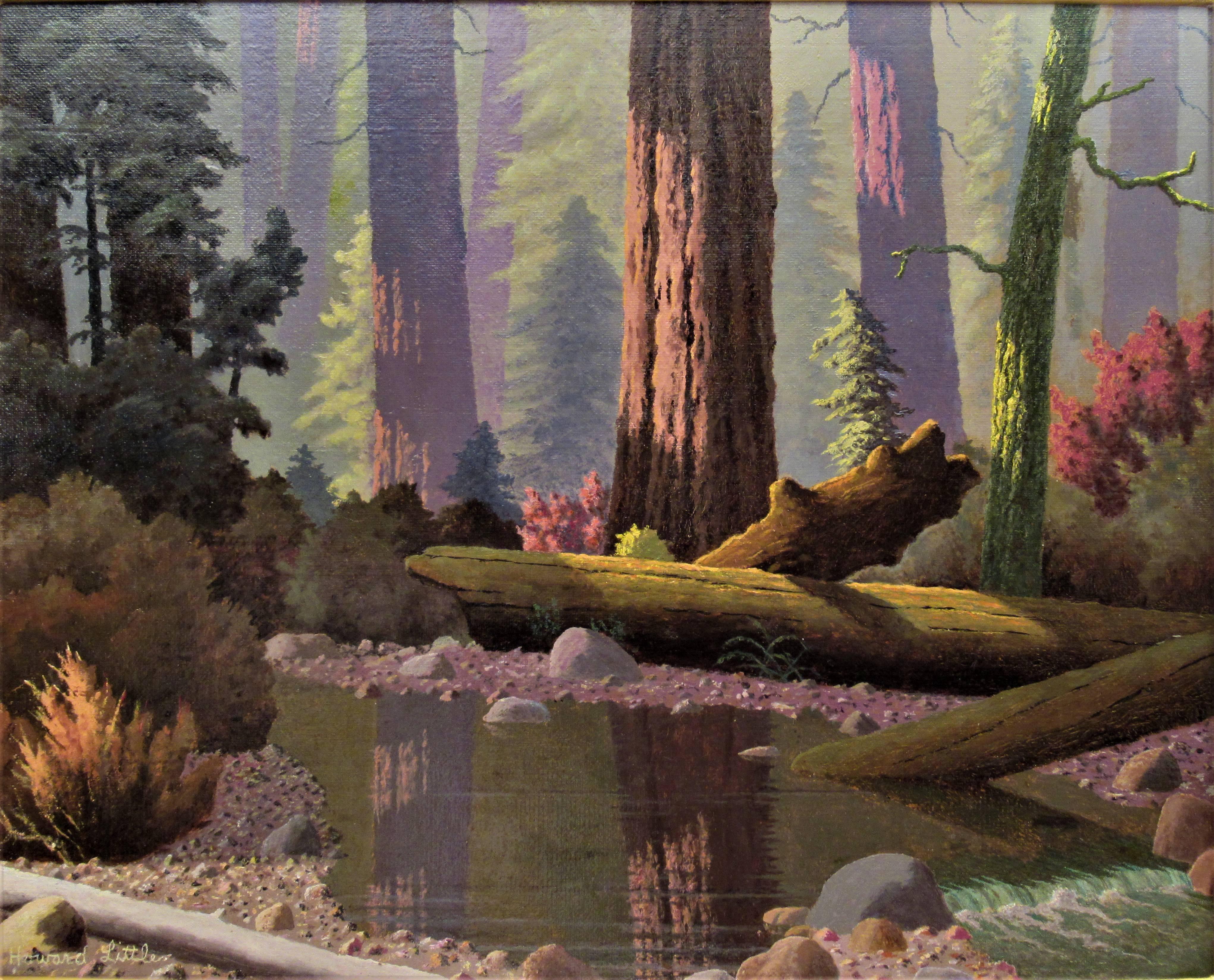 Redwood Forest, California - Painting by Howard John Little