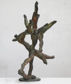 "Nataraja", abstracted, whirling bronze dancer inspired by Indian god Shiva