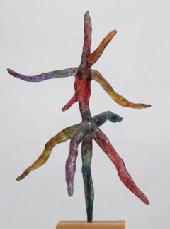 "Shell Dance 13" translucent arms swirl in orange, yellow and violet