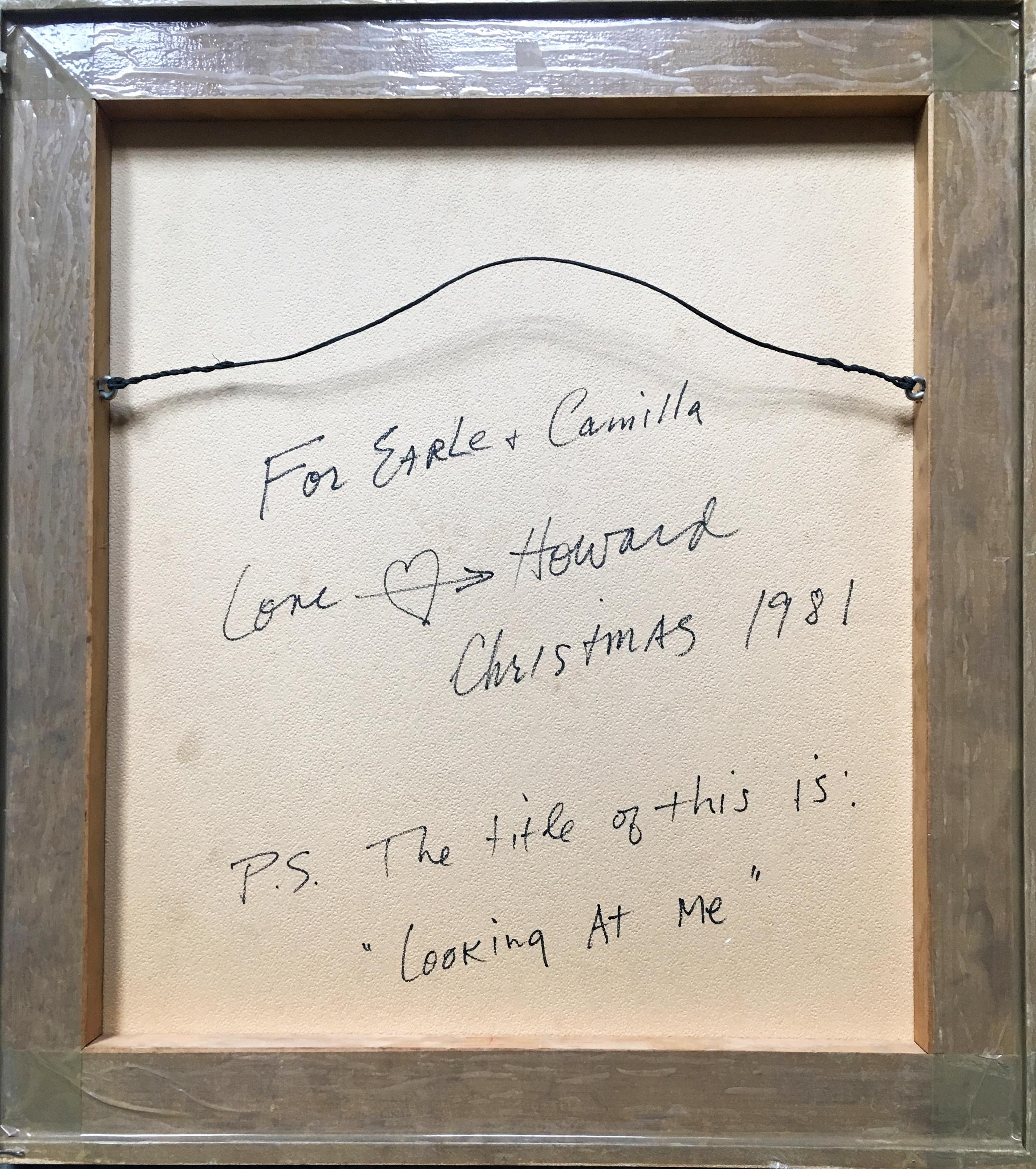 Howard Kanovitz
Looking at Me (Signed twice with heart drawing and inscription), 1981
Colour Lambda print on vellum
Pencil signed and annotated Artist Proof (AP) by artist on the front. Ink signed and Inscribed on the back (the regular edition was