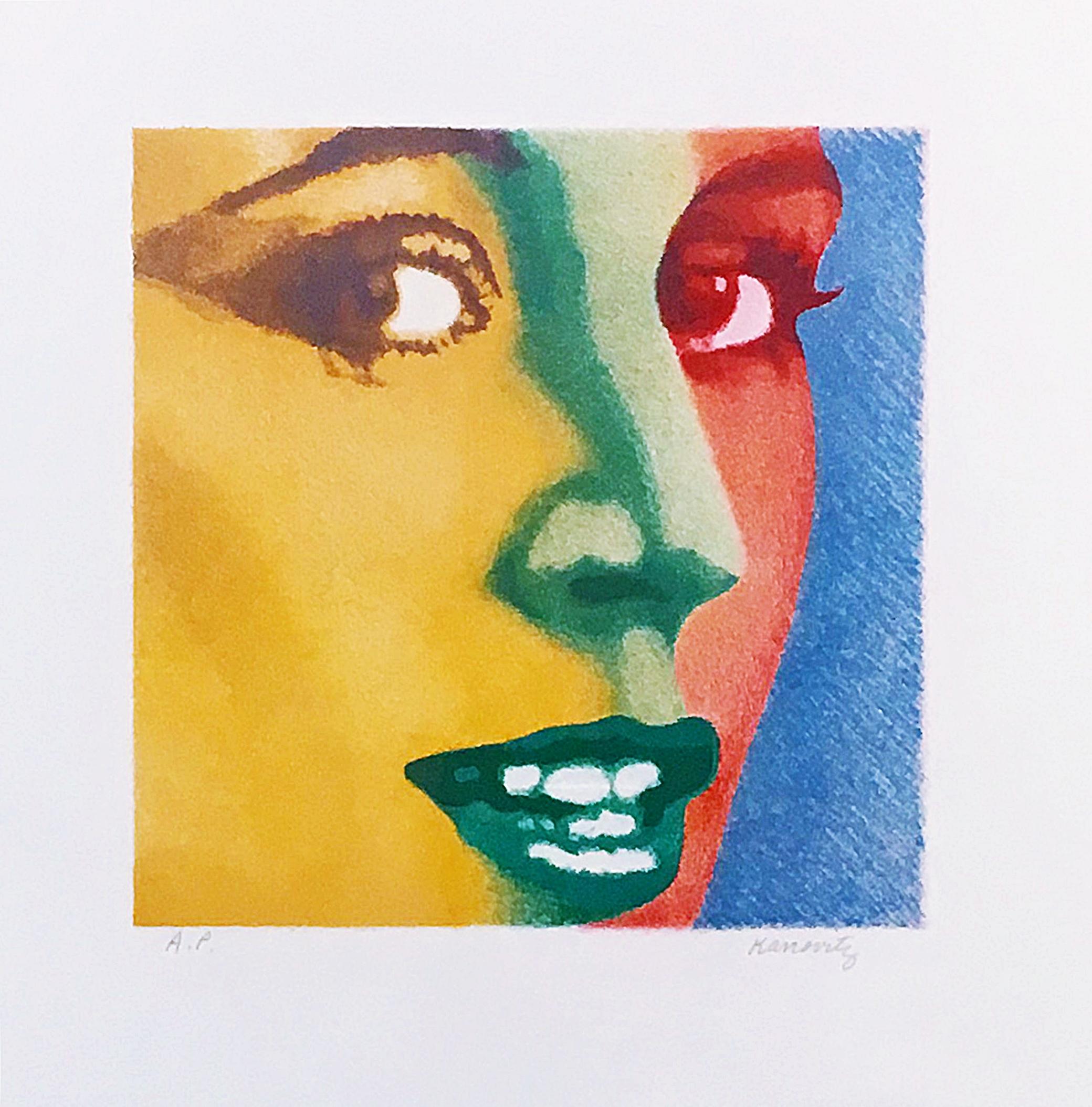 Guardandomi, arte fotorealista Firmato due volte con disegno a cuore e iscrizione