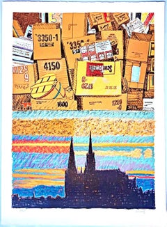 Howard Kanovitz - "The Ground Above Us", Color photorealist lithograph, Signed/N