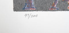 Paris Review, Realist Lithograph by Howard Kanovitz