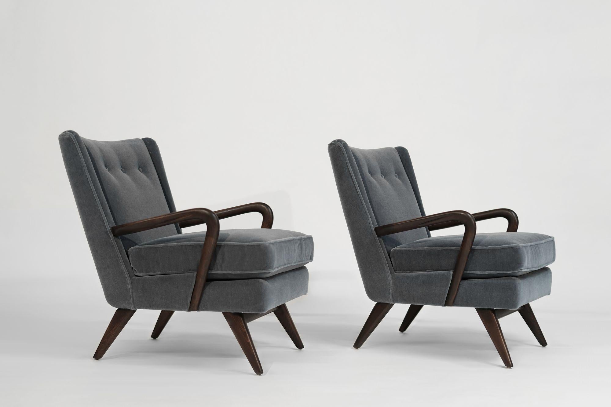 Howard Keith “Bambino” Lounge Chairs in Mohair, England, C.1950s In Excellent Condition In Westport, CT