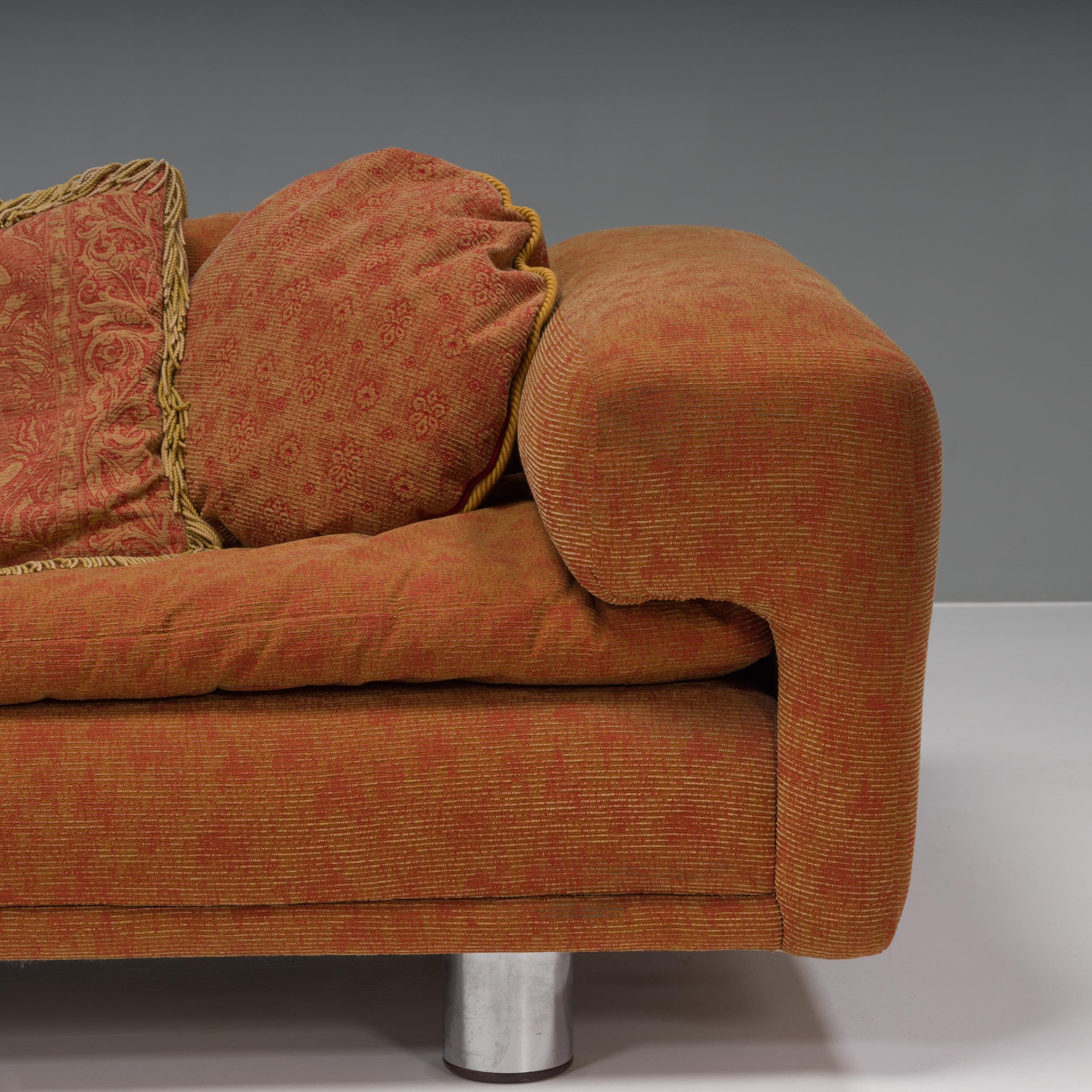 Howard Keith by John Home Orange Fabric Diplomat Sofa 2