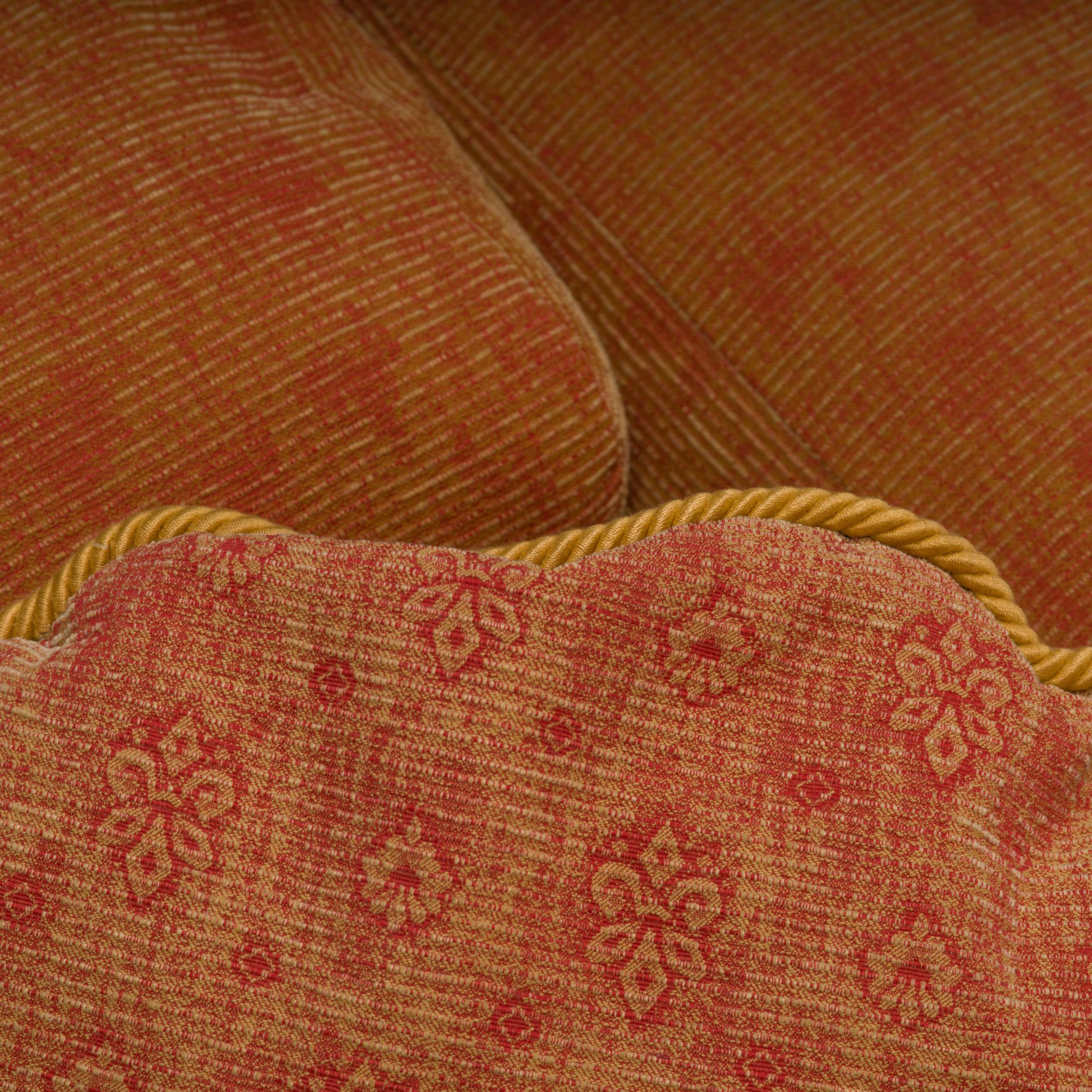 Howard Keith by John Home Orange Fabric Diplomat Sofa 6