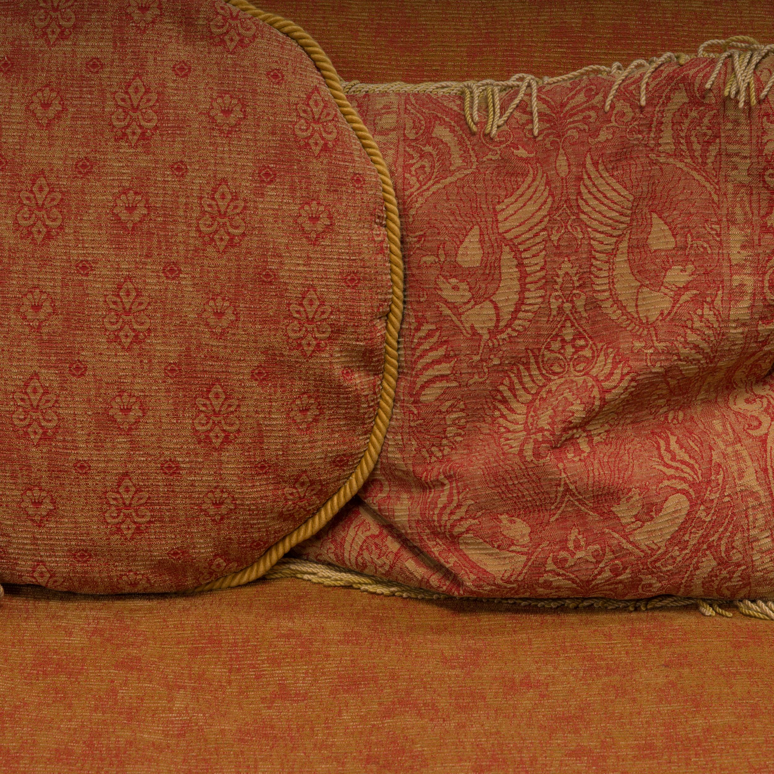 Howard Keith by John Home Orange Fabric Diplomat Sofa 8