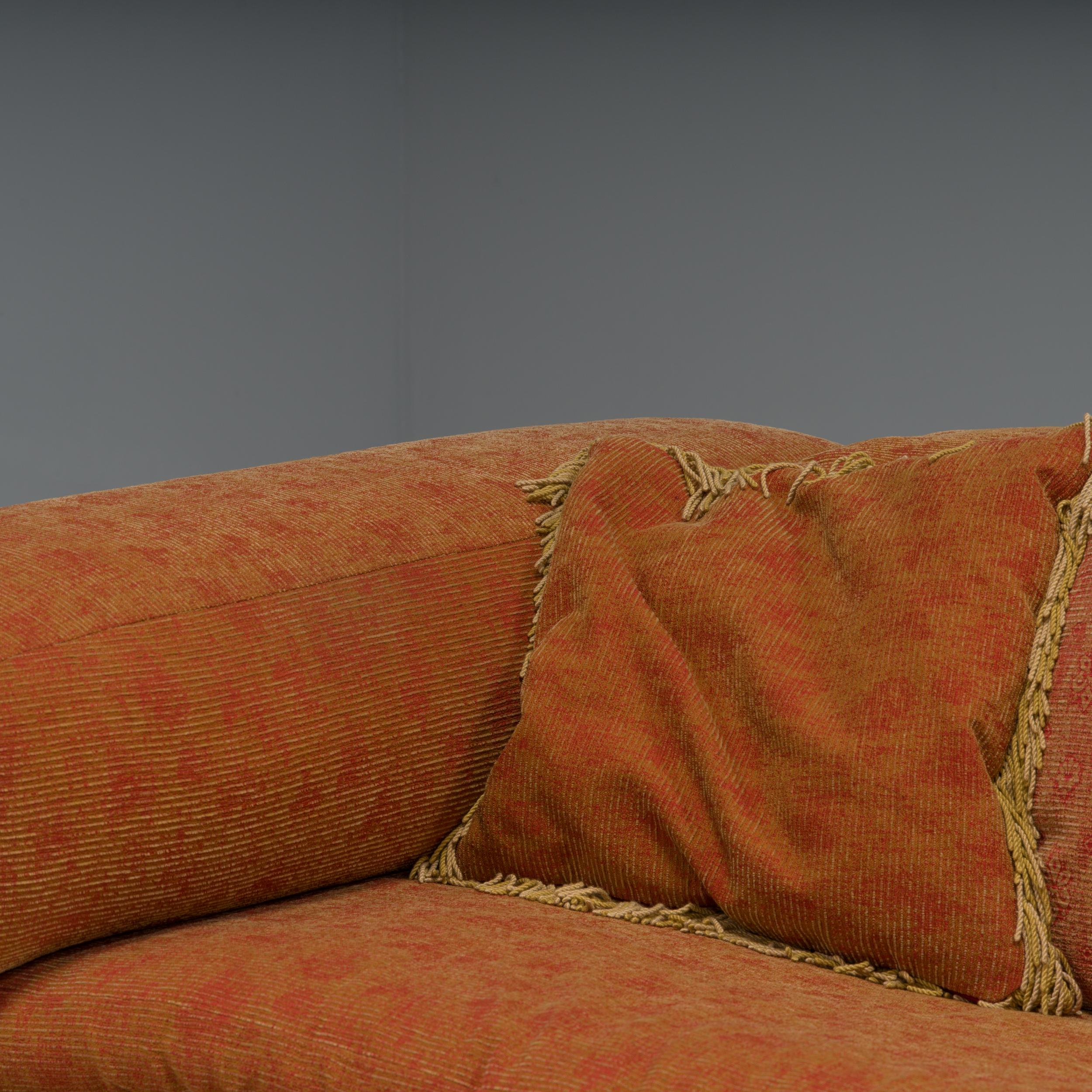 Howard Keith by John Home Orange Fabric Diplomat Sofa 9