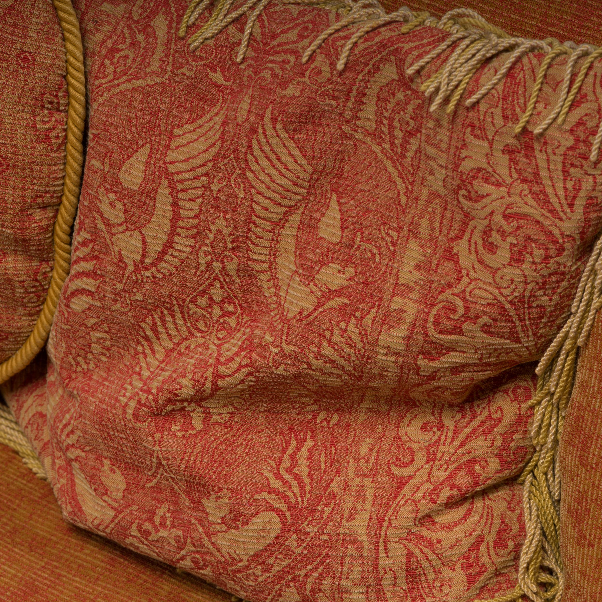 Howard Keith by John Home Orange Fabric Diplomat Sofa 9