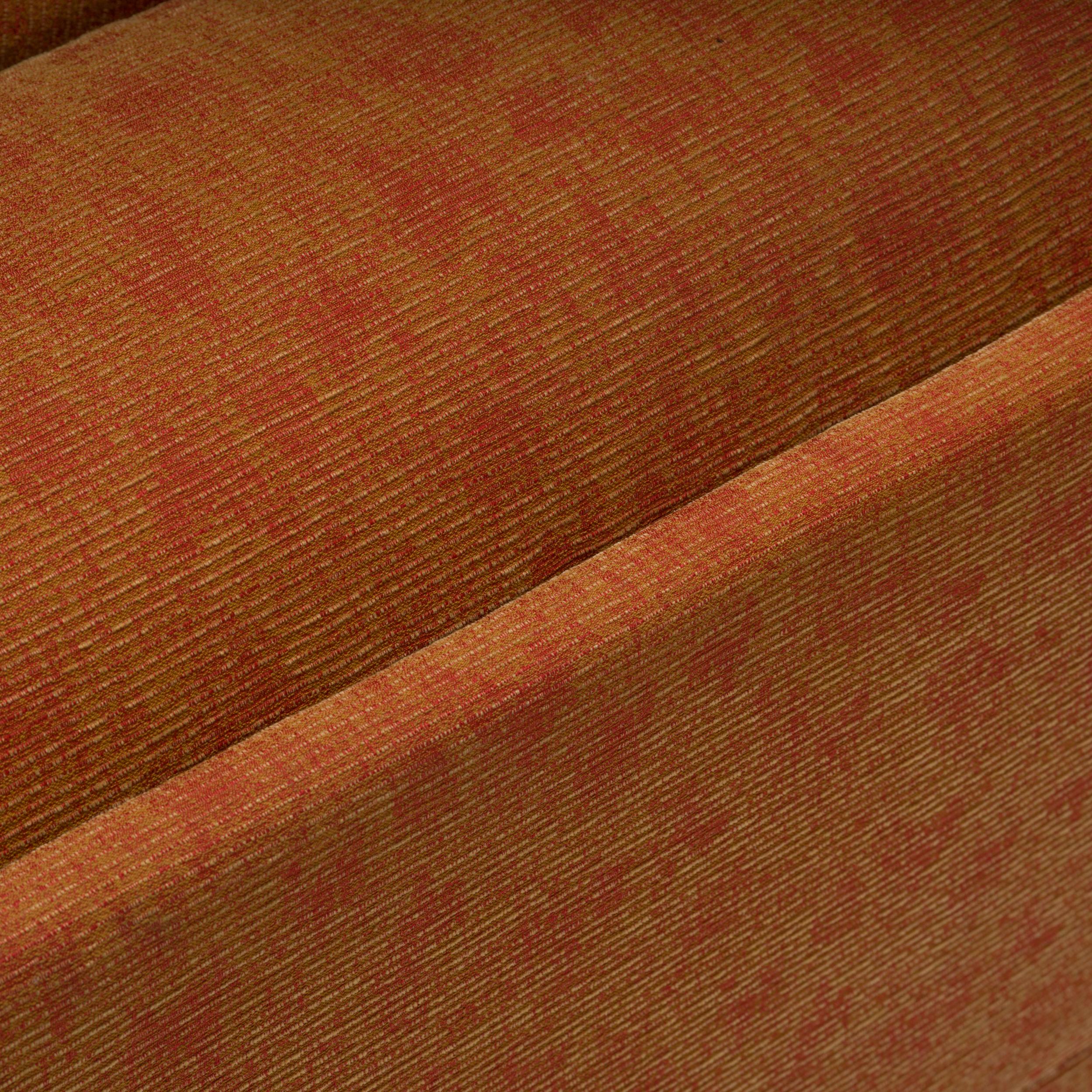 Chrome Howard Keith by John Home Orange Fabric Diplomat Sofa