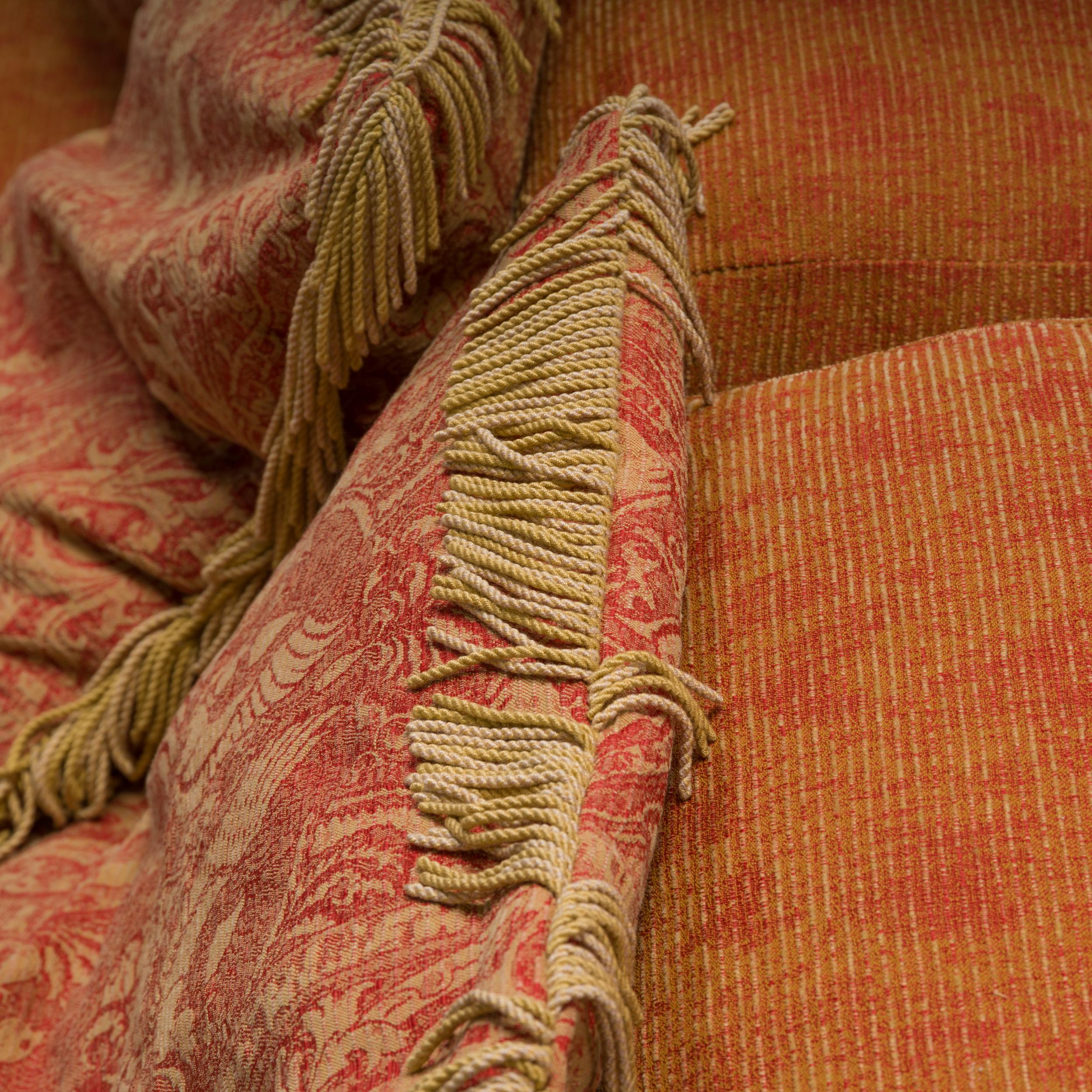 Howard Keith by John Home Orange Fabric Diplomat Sofa 1