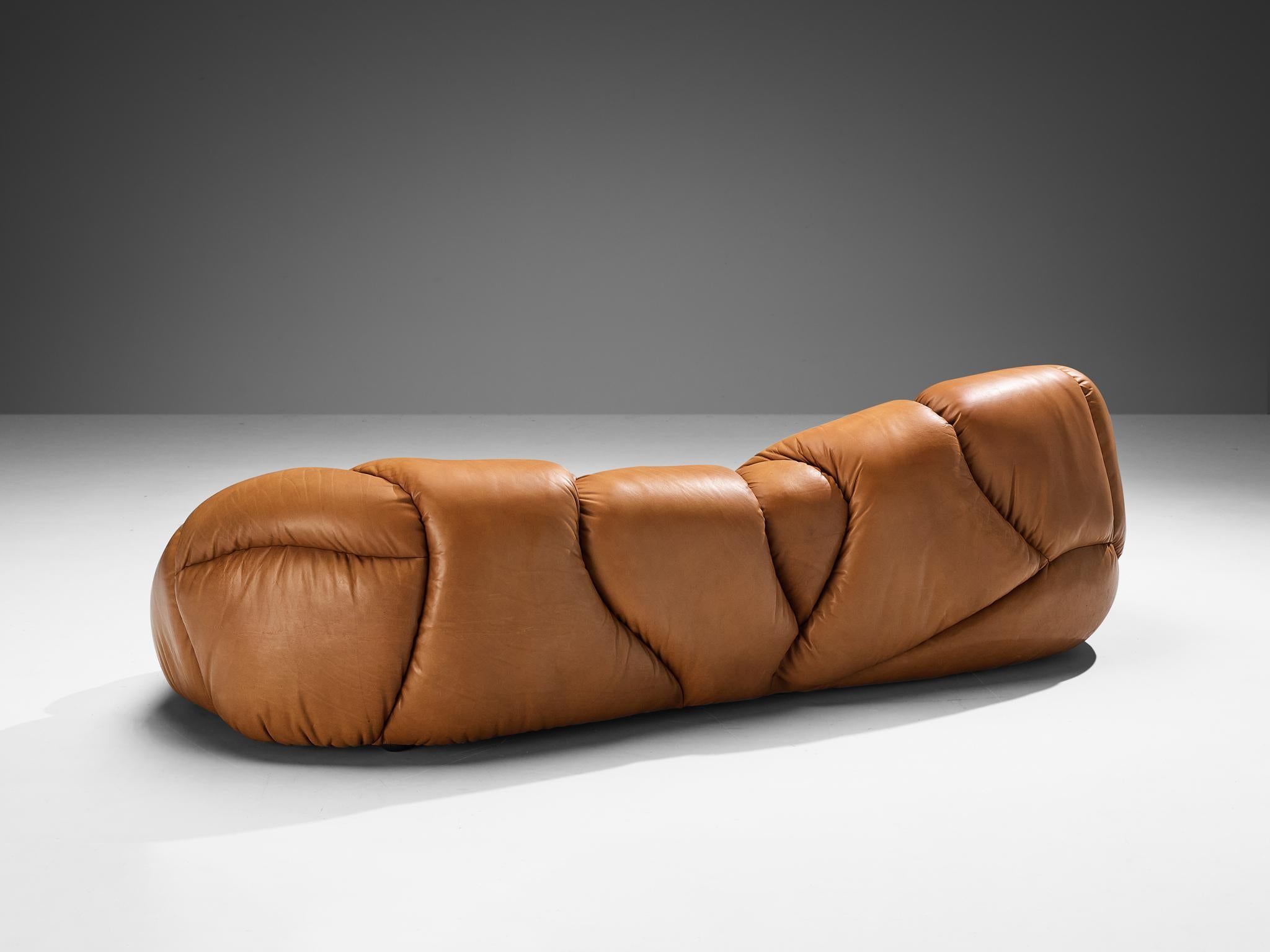Post-Modern Howard Keith 'Cloud' Sofa in Brown Leather