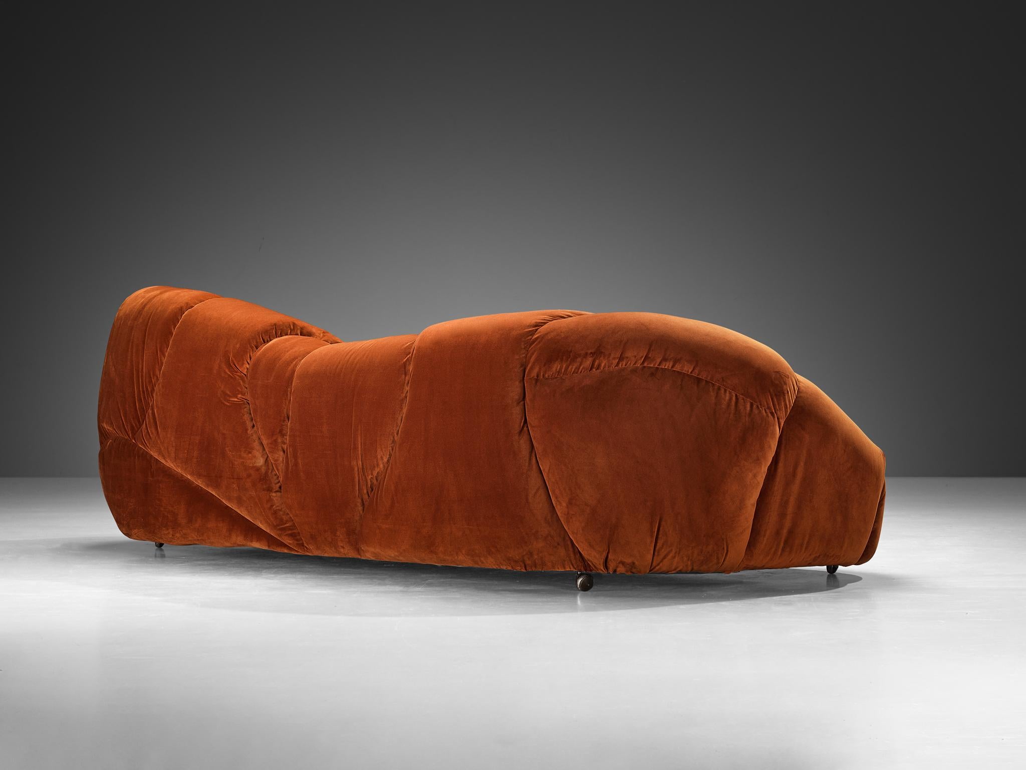Howard Keith 'Cloud' Sofa in Orange Brown Velvet  For Sale 1