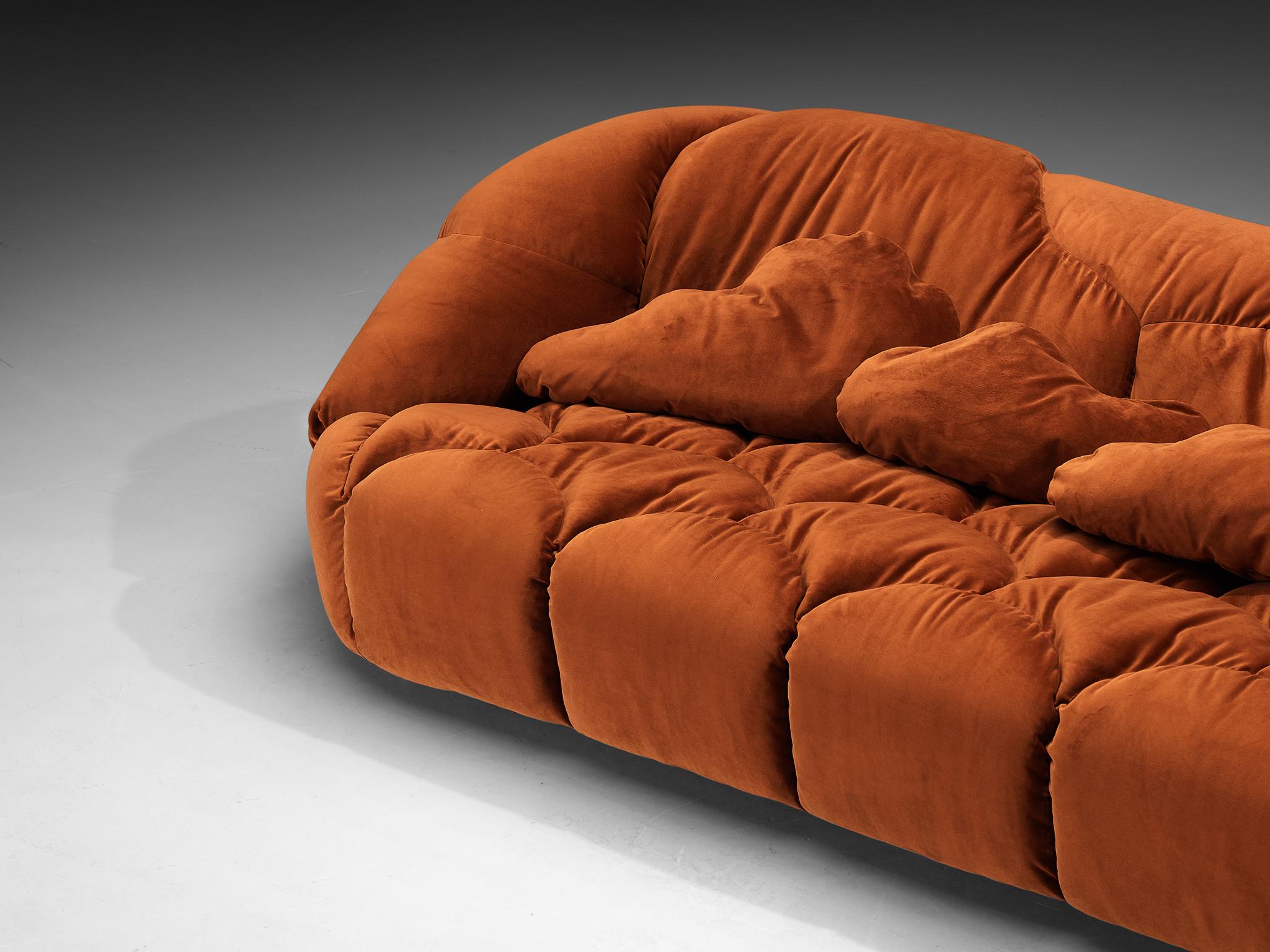 Howard Keith 'Cloud' Sofa in Orange Brown Velvet  For Sale 2