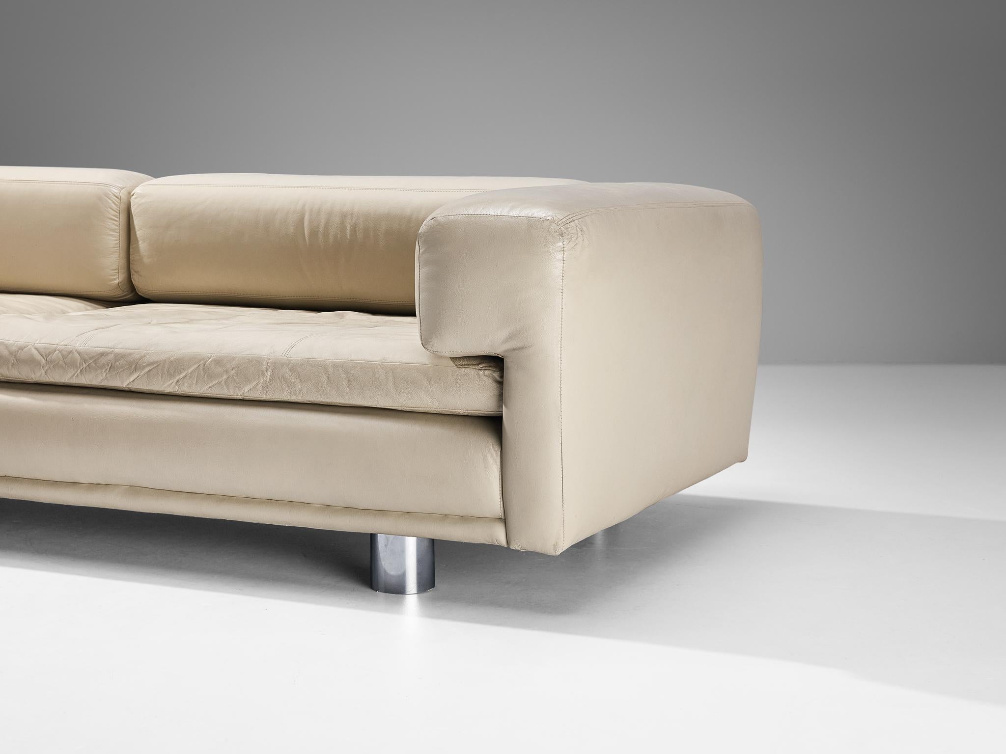 Howard Keith 'Diplomat' Sofa in Beige Leather  1